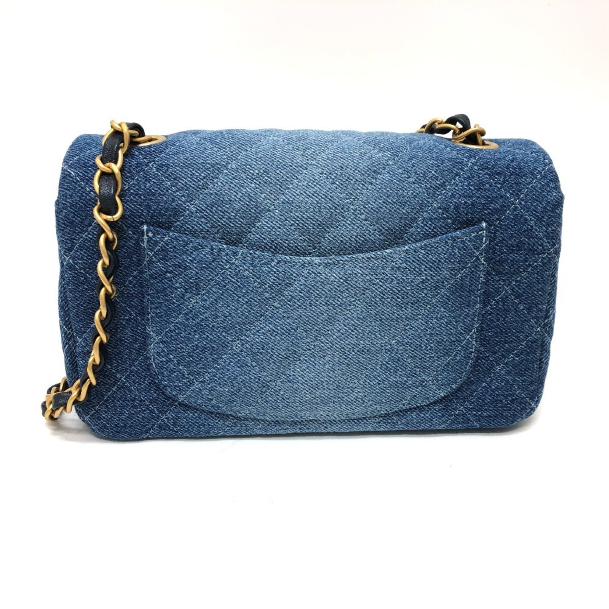 CHANEL Chanel Matelasse Gradient Shoulder Bag Denim Women's Blue