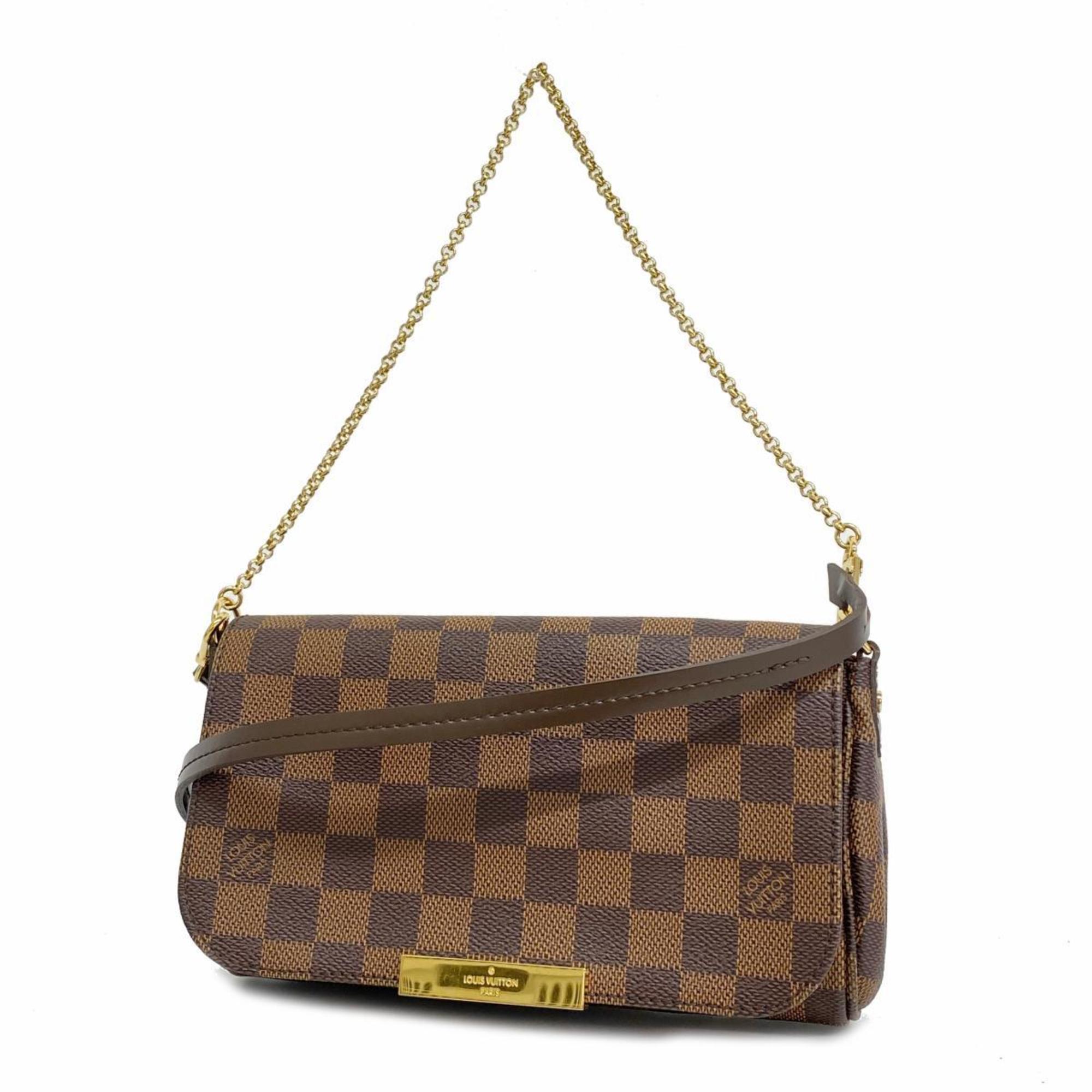 Louis Vuitton Shoulder Bag Damier Favorite PM N41276 Ebene Ladies