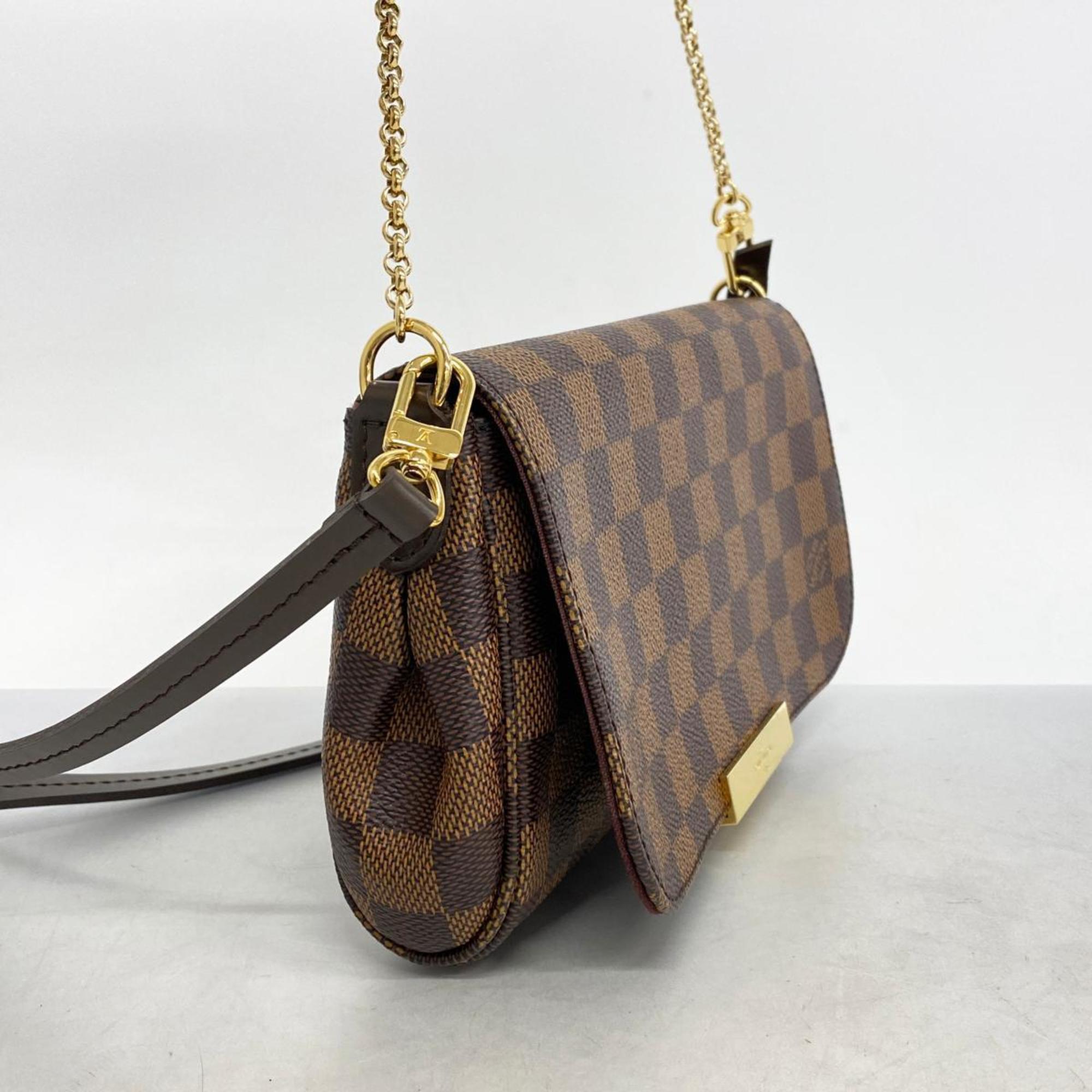 Louis Vuitton Shoulder Bag Damier Favorite PM N41276 Ebene Ladies