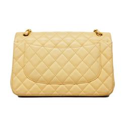 Chanel Shoulder Bag Matelasse W Flap Chain Caviar Skin Beige Women's