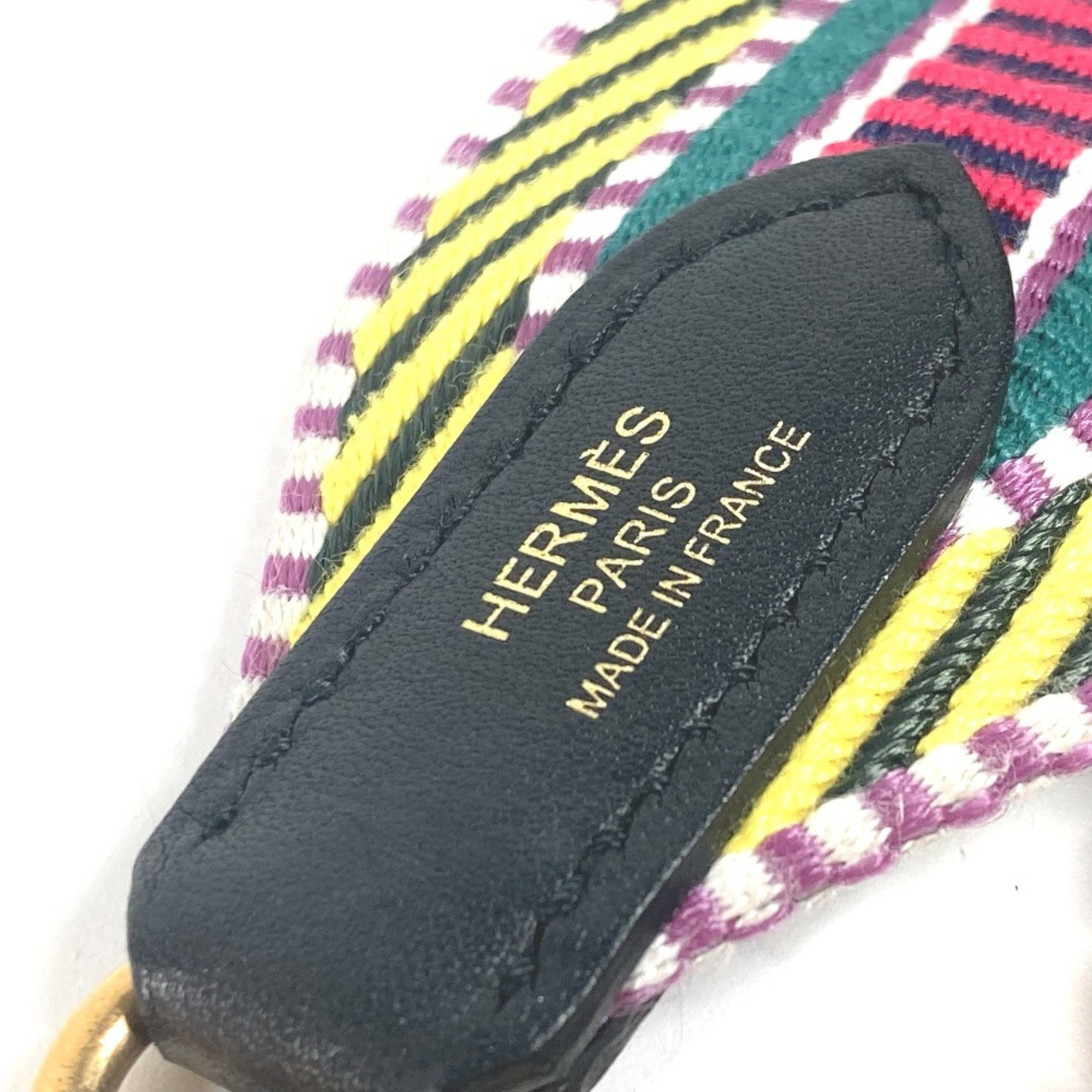 HERMES Hermes Sangle Caval Shoulder Strap Canvas Leather Women's Multicolor