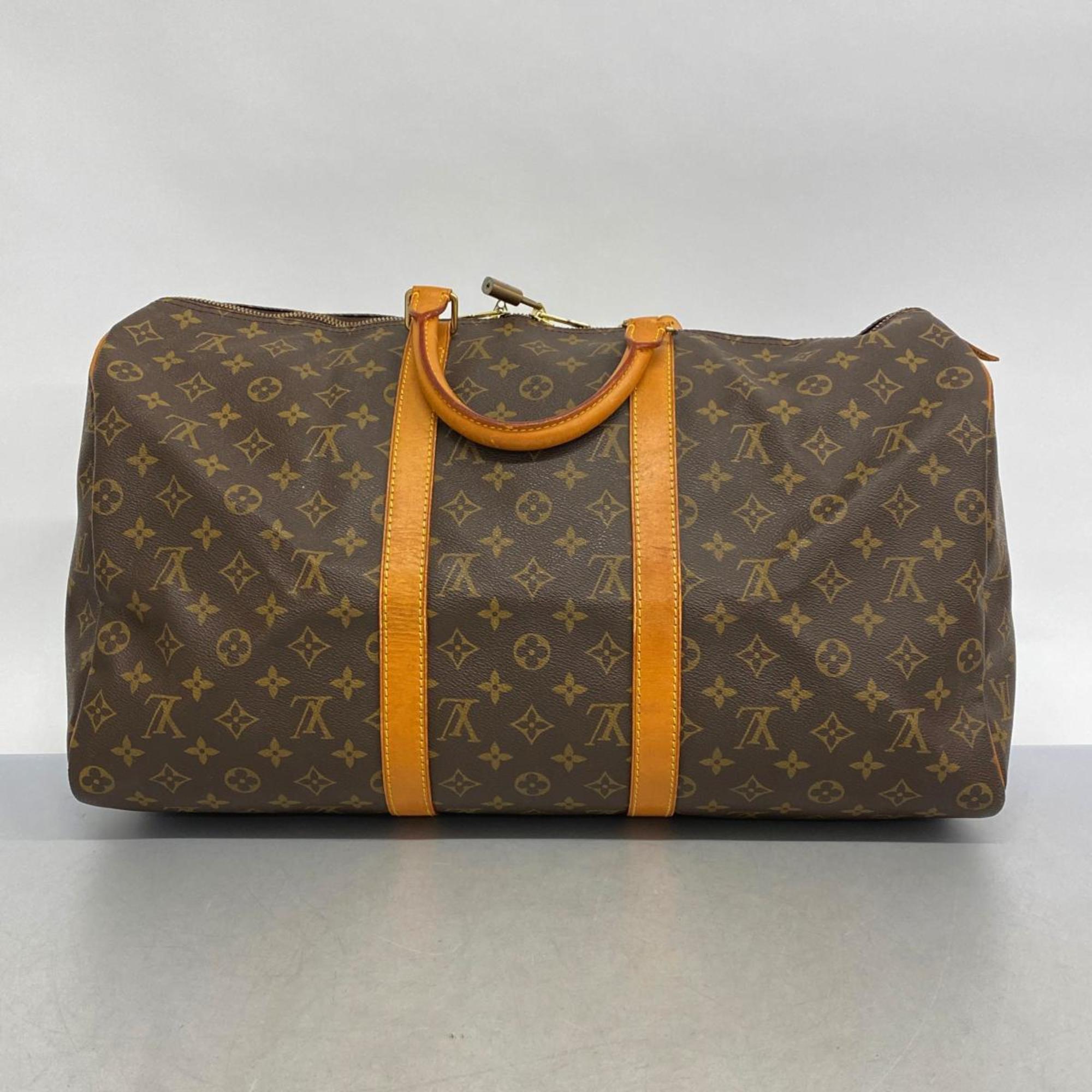 Louis Vuitton Boston Bag Monogram Keepall 50 M41426 Brown Men's Women's