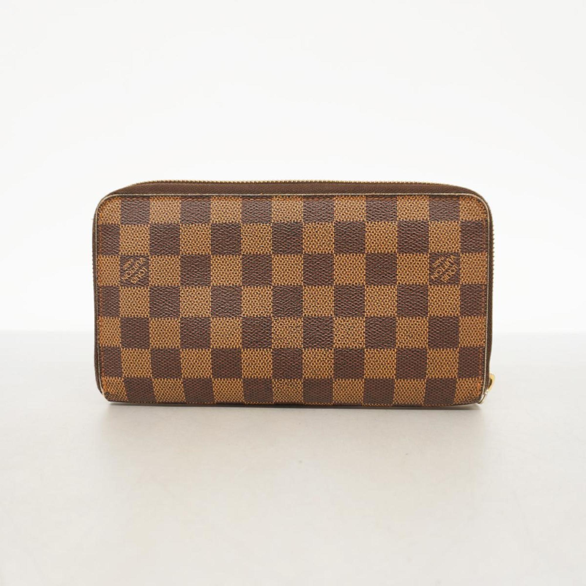 Louis Vuitton Long Wallet Damier Zippy Organizer N60003 Ebene Men's