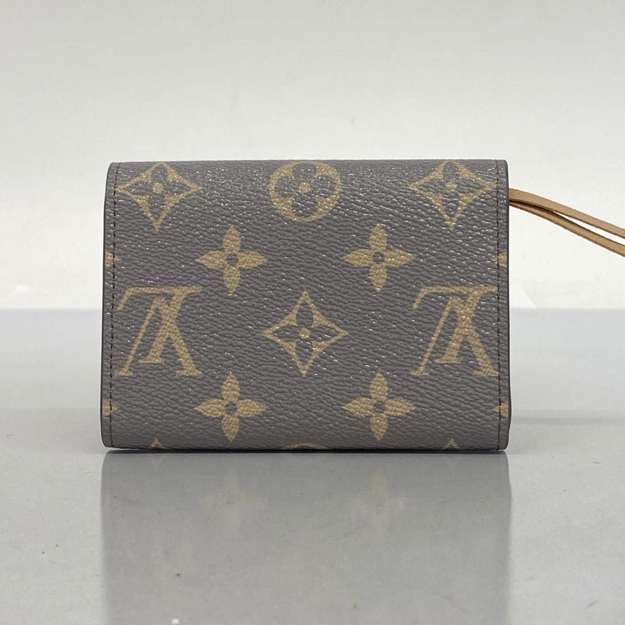 Louis Vuitton Wallet Monogram Canvas Portemonne Rosari M12367 Trianon Grey Ladies