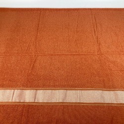 HERMES Hermes Bath Towel Knee Blanket Yachting Large Cotton Women's Orange