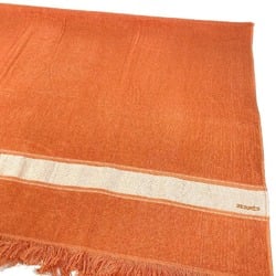 HERMES Hermes Bath Towel Knee Blanket Yachting Large Cotton Women's Orange