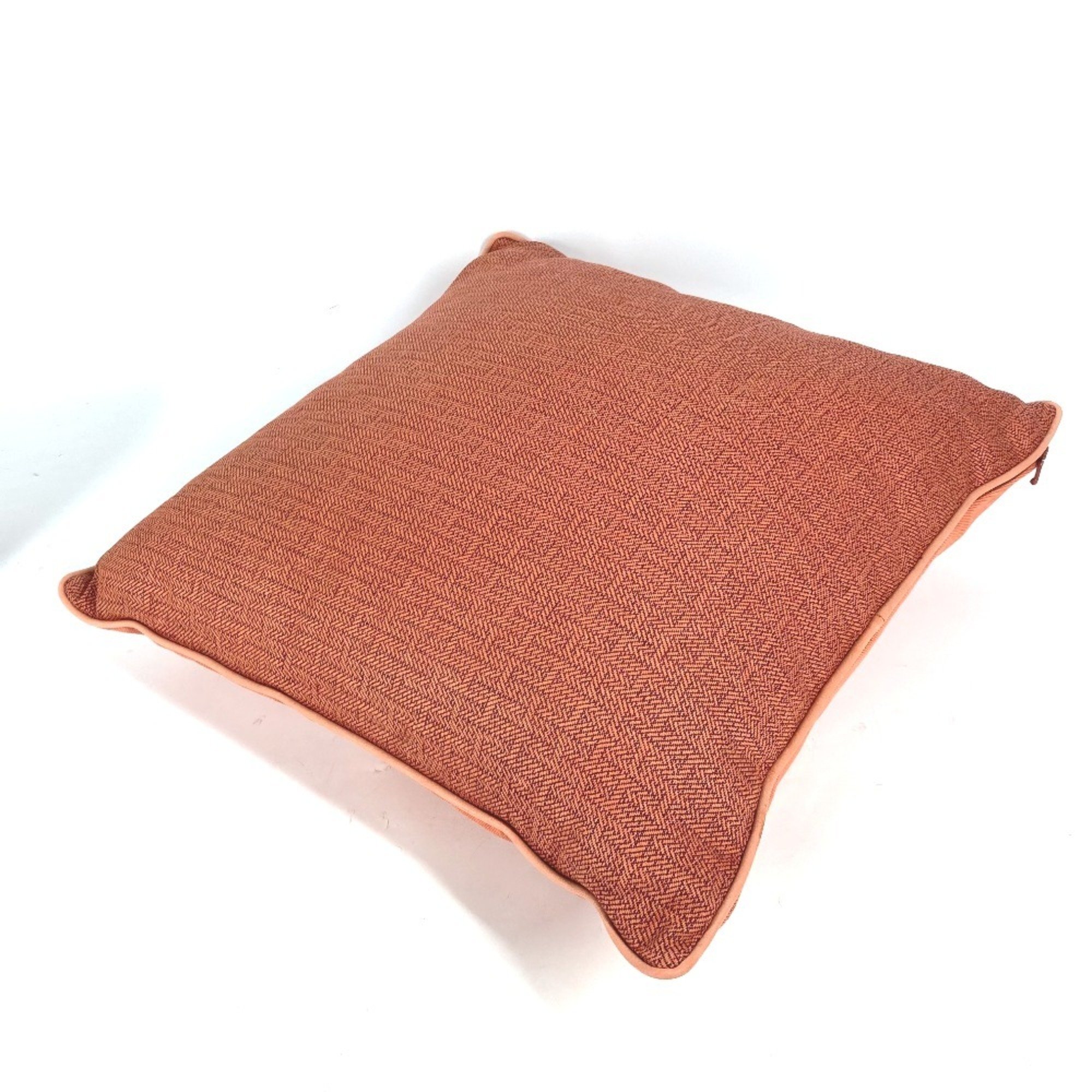 HERMES H Pillow Cushion Cotton Women's Orange