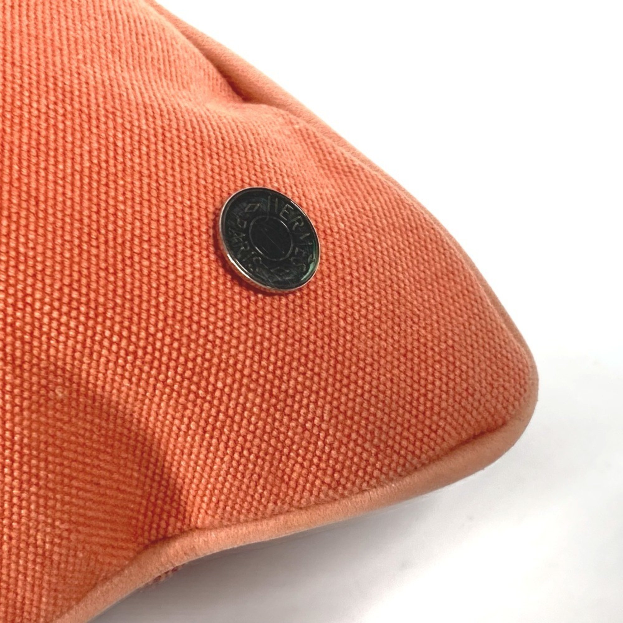 HERMES H Pillow Cushion Cotton Women's Orange