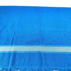 HERMES Hermes Yachting Beach Towel Bath Lap Blanket Cotton Women's Blue