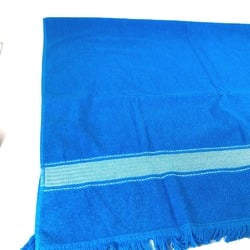 HERMES Hermes Yachting Beach Towel Bath Lap Blanket Cotton Women's Blue