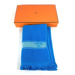 HERMES Hermes Yachting Beach Towel Bath Lap Blanket Cotton Women's Blue