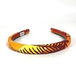 HERMES Elsa Jungle Love Headband Silk Women's Orange Hairband