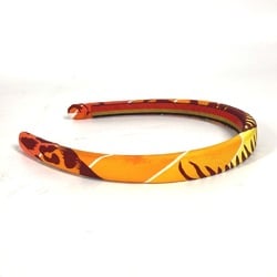 HERMES Elsa Jungle Love Headband Silk Women's Orange Hairband