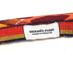 HERMES Elsa Jungle Love Headband Silk Women's Orange Hairband