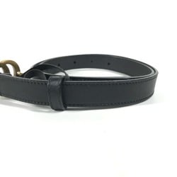 GUCCI 409417 GG Marmont Thin Belt Leather Women's Black