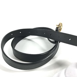 GUCCI 409417 GG Marmont Thin Belt Leather Women's Black