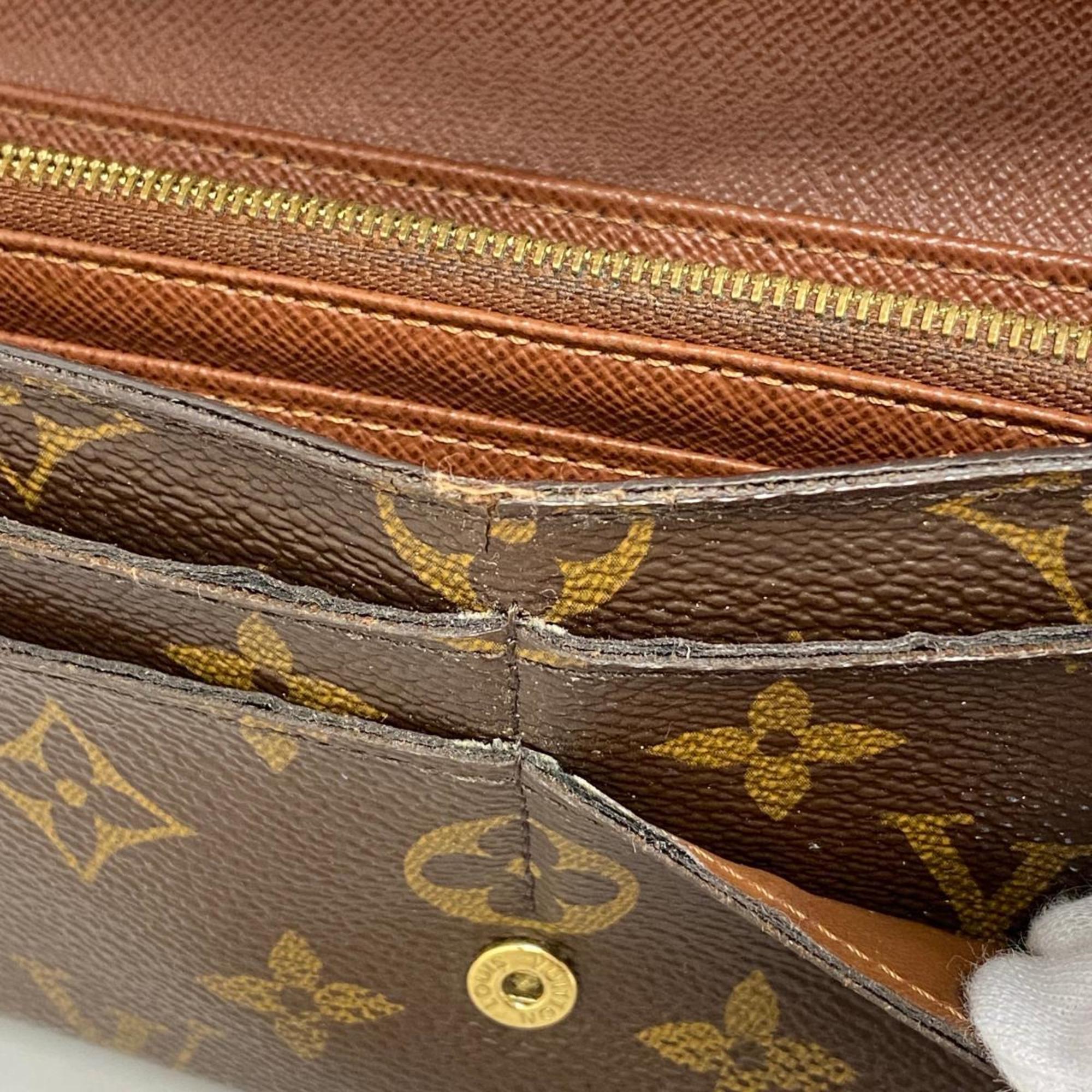 Louis Vuitton Long Wallet Monogram Portefeuille Sarah M60531 Brown Ladies