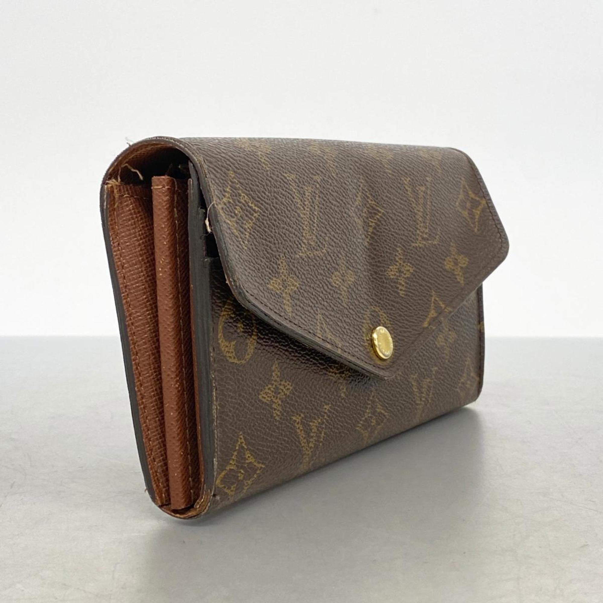 Louis Vuitton Long Wallet Monogram Portefeuille Sarah M60531 Brown Ladies