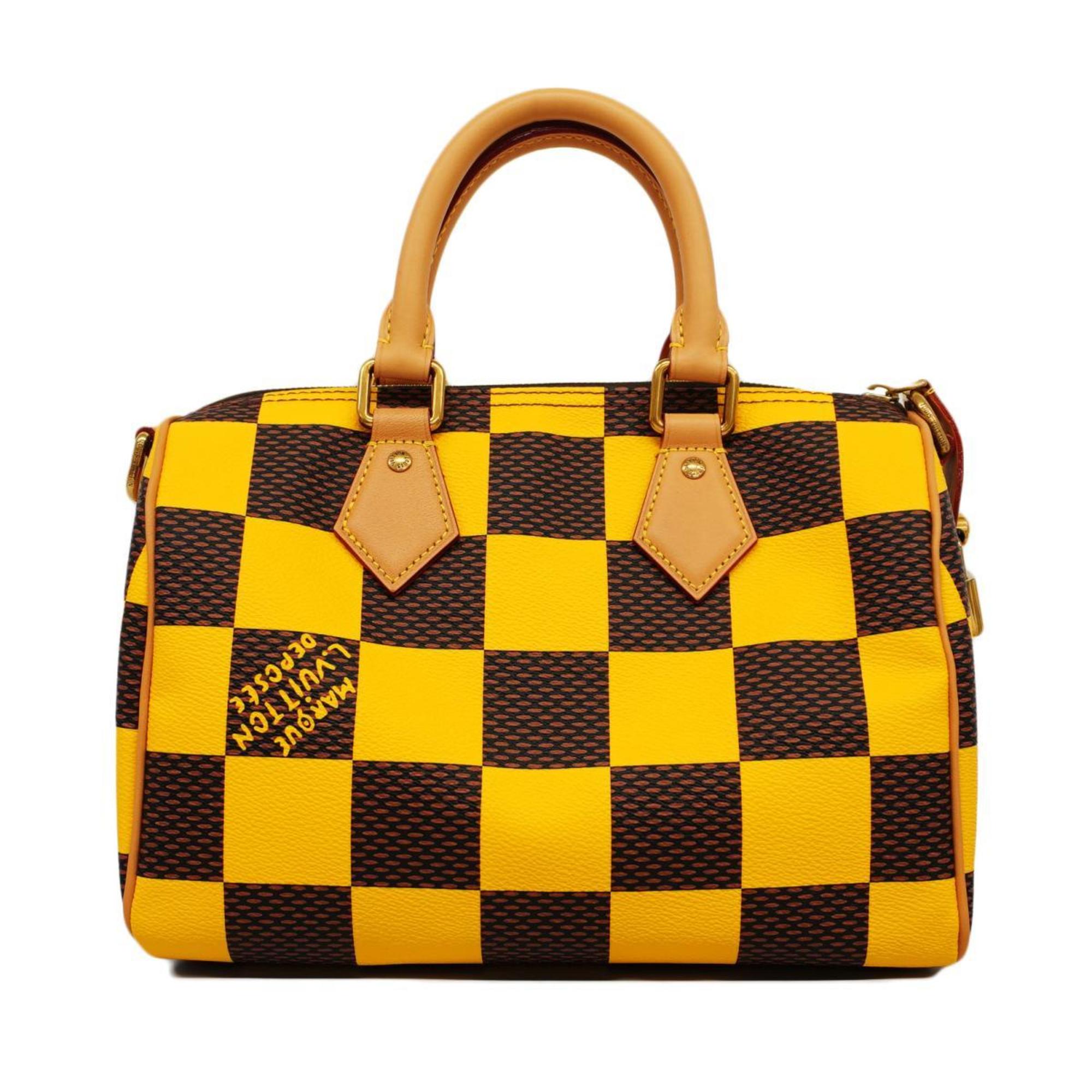 Louis Vuitton Handbag Damier Pop Speedy Bandouliere 25 N40584 Jaune Matte Ladies