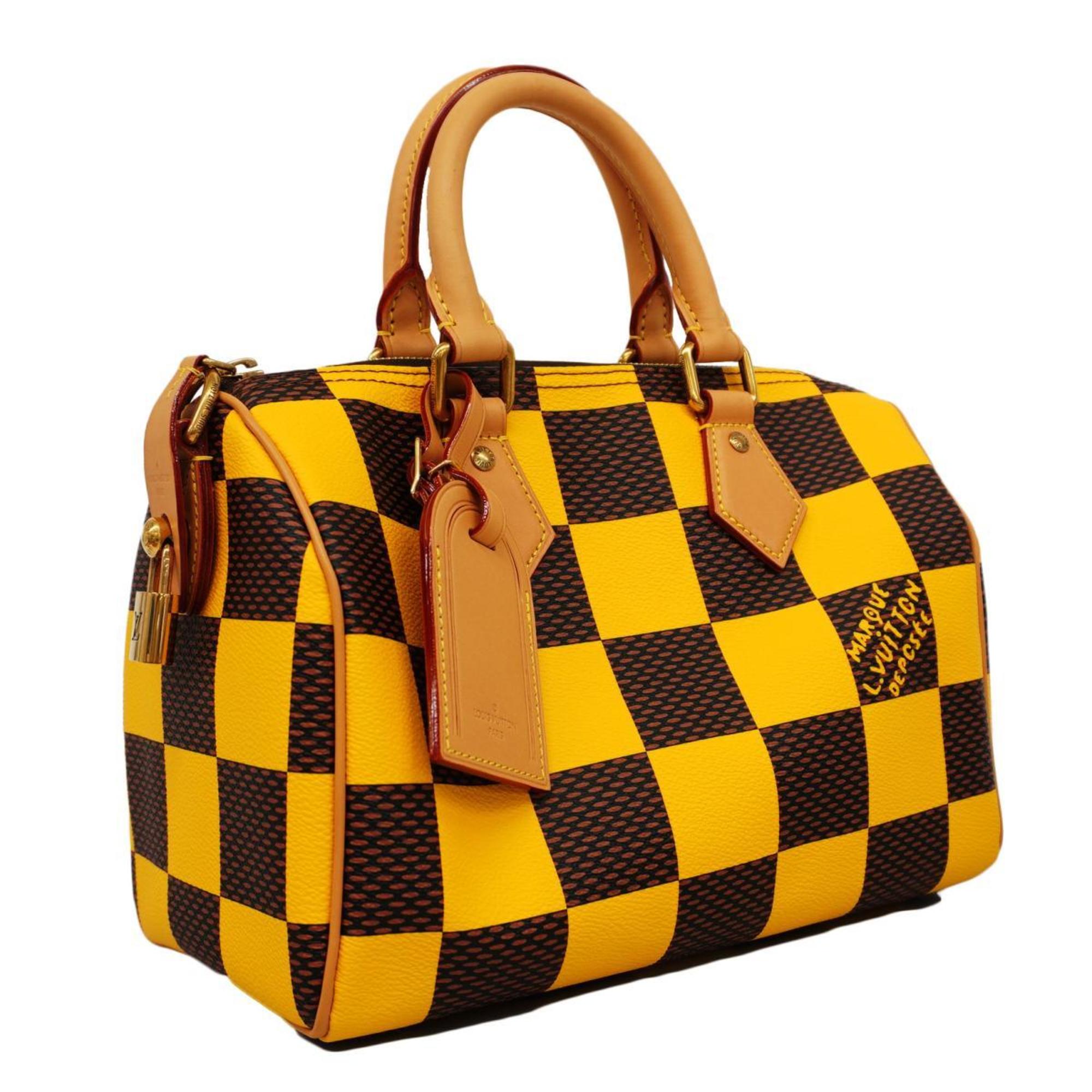 Louis Vuitton Handbag Damier Pop Speedy Bandouliere 25 N40584 Jaune Matte Ladies