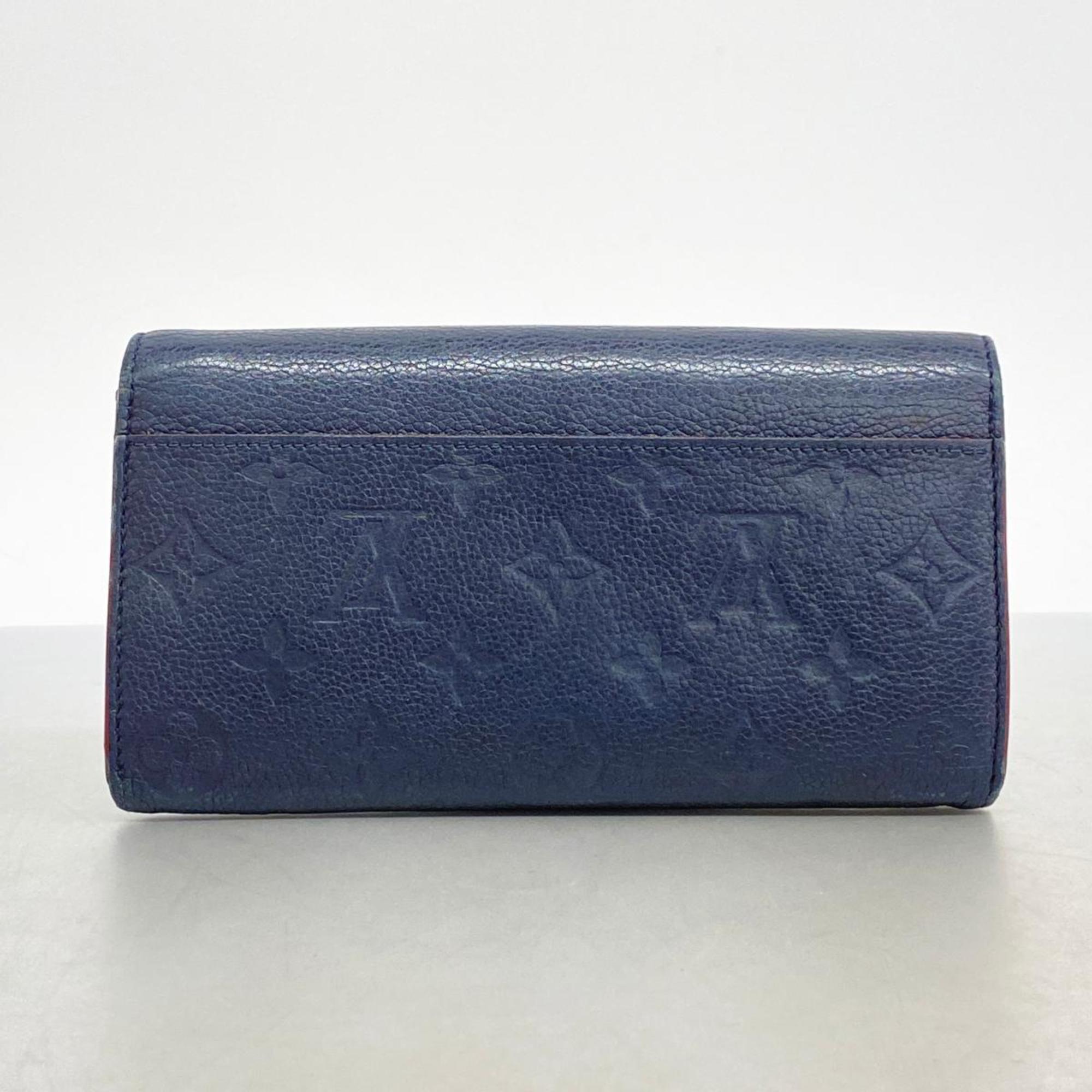 Louis Vuitton Long Wallet Monogram Empreinte Portefeuille Sarah M62125 Marine Rouge Ladies