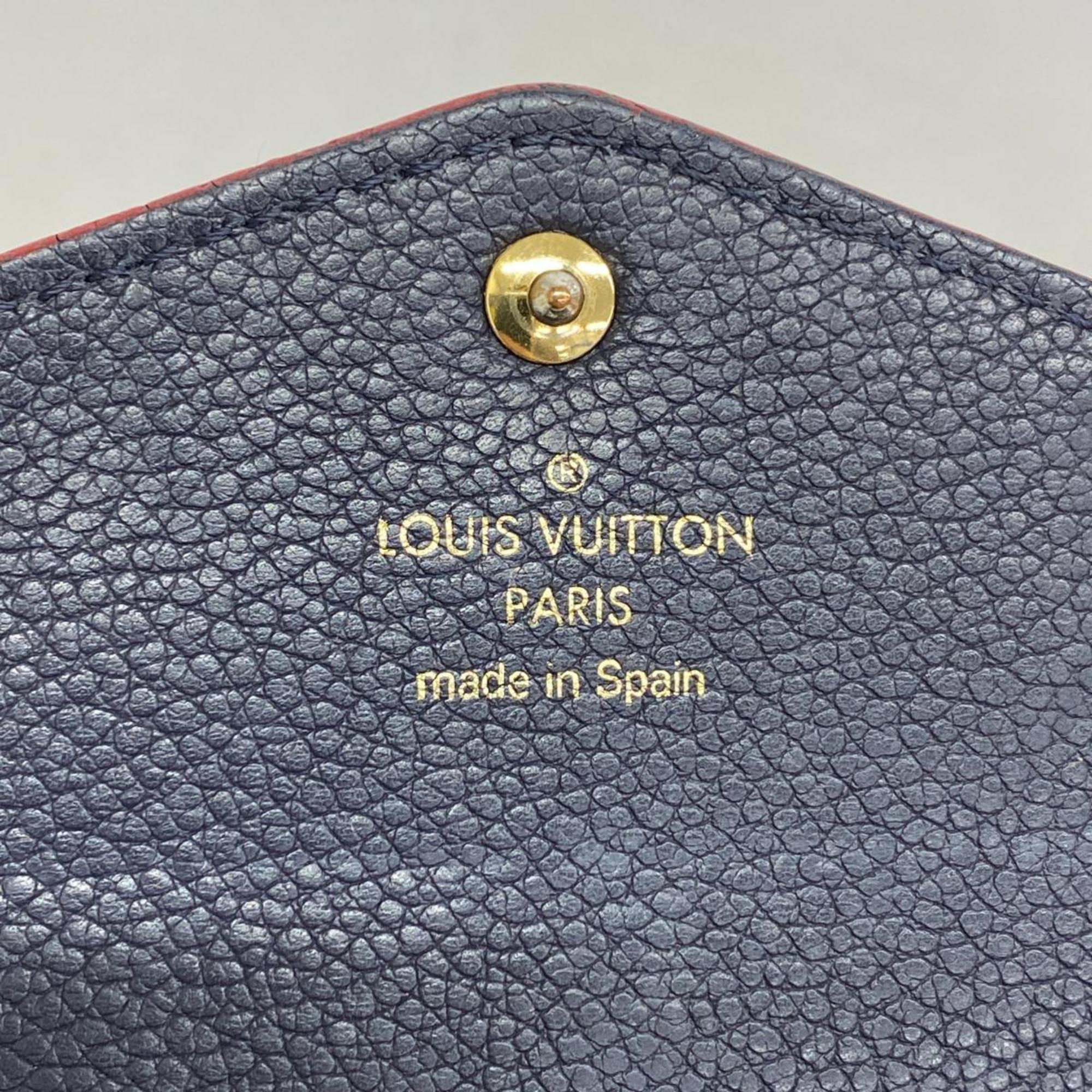 Louis Vuitton Long Wallet Monogram Empreinte Portefeuille Sarah M62125 Marine Rouge Ladies