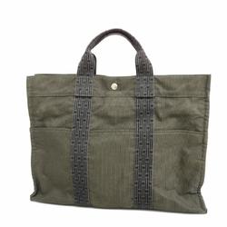 Hermes Tote Bag Air Line MM Canvas Grey Men's Women's