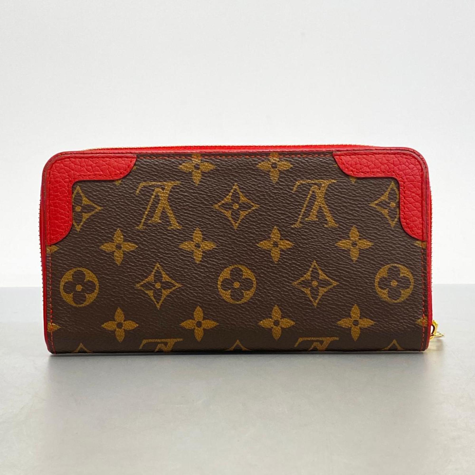 Louis Vuitton Long Wallet Monogram Zippy M61854 Retiro Ladies