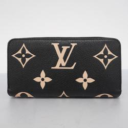 Louis Vuitton Long Wallet Monogram Empreinte Zippy M80481 Noir Ladies