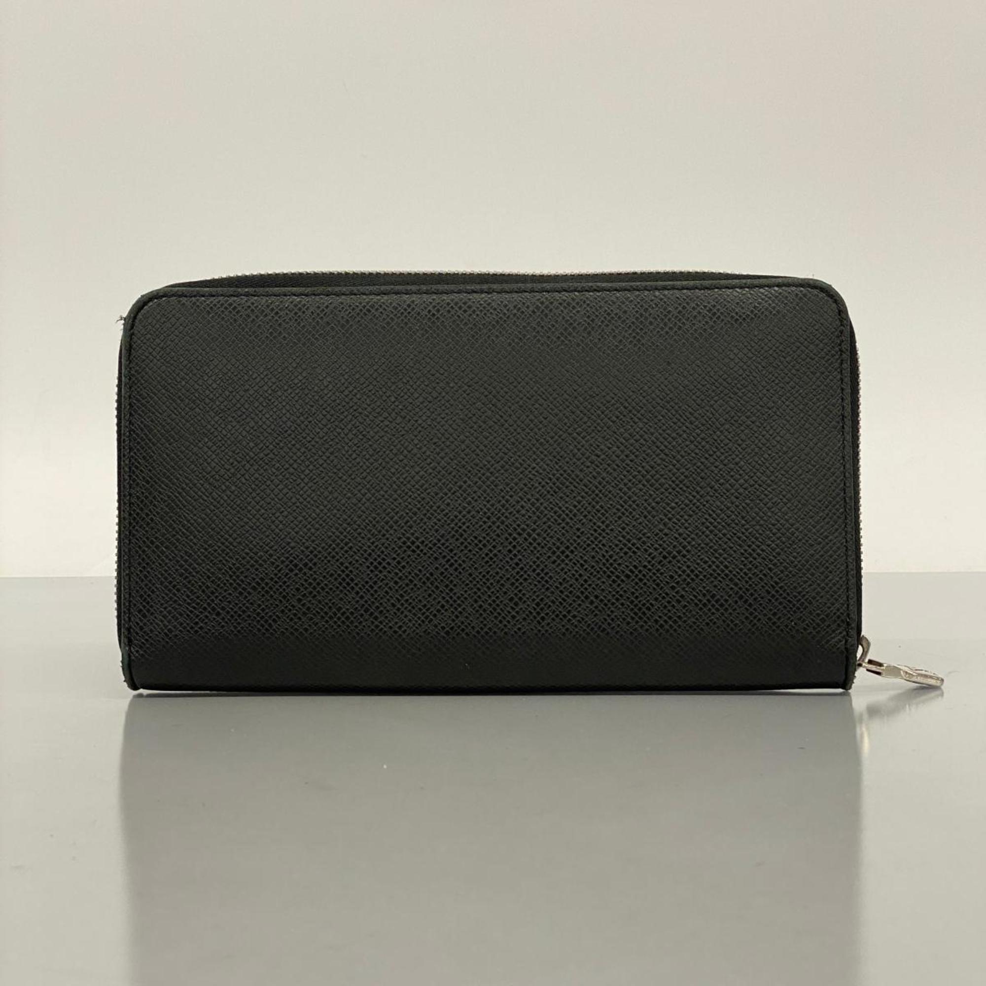 Louis Vuitton Long Wallet Taiga Zippy Organizer NM M30056 Noir Men's