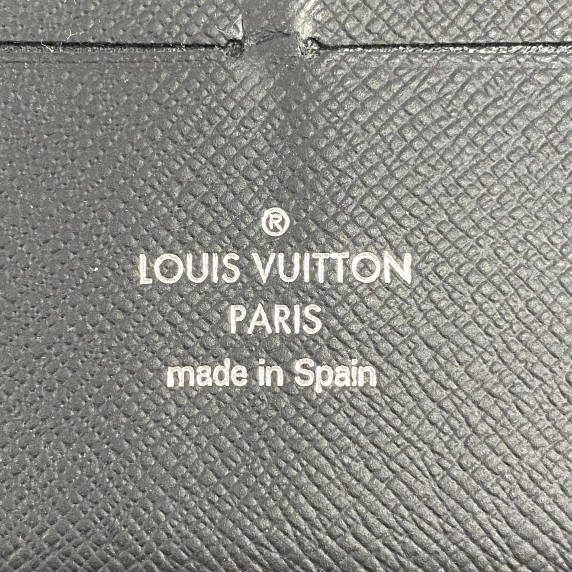 Louis Vuitton Long Wallet Taiga Zippy Organizer NM M30056 Noir Men's