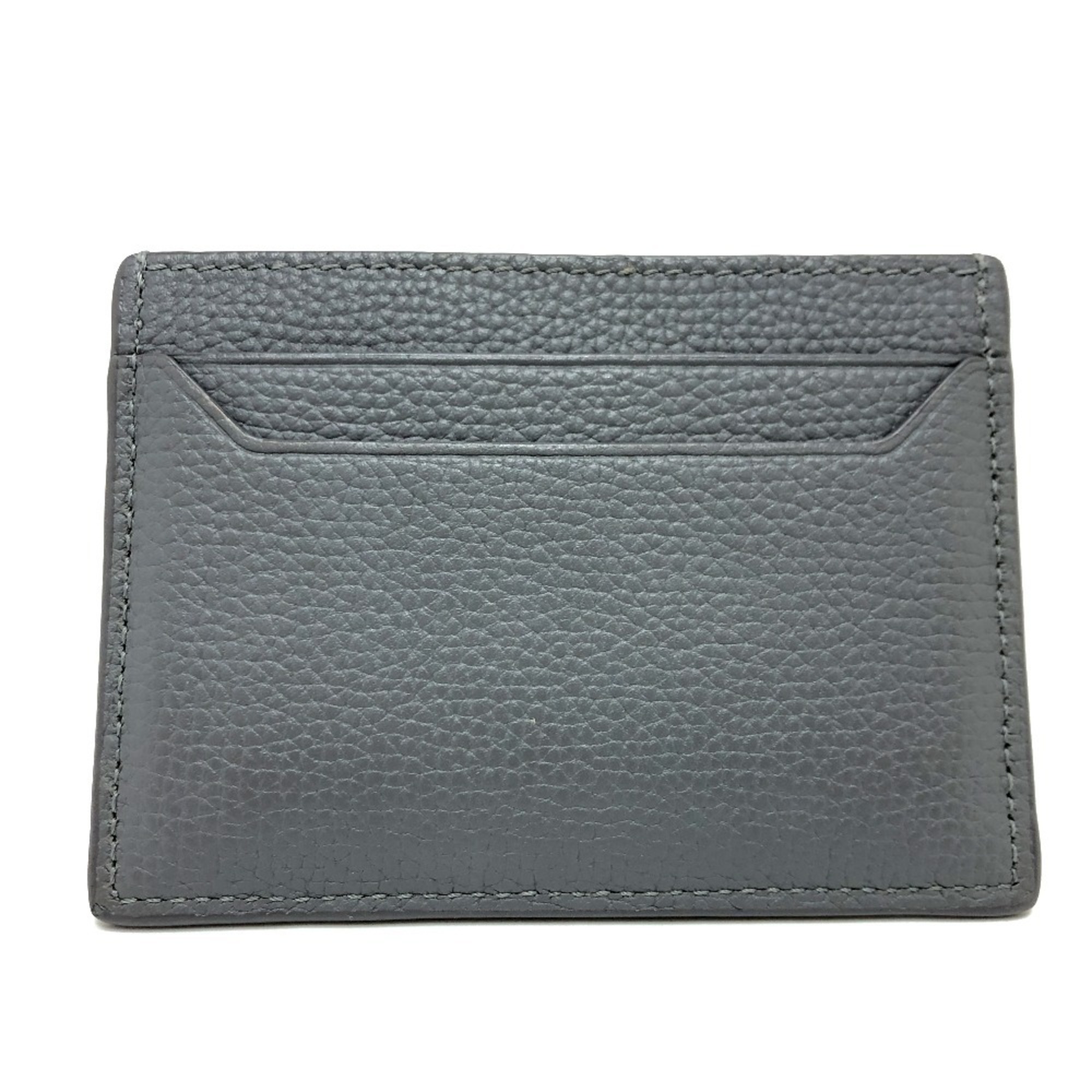 LOEWE C821075X01 Anagram Plain Business Card Holder Holder/Card Case Leather Women's Gray