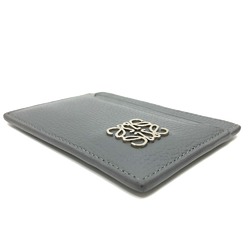 LOEWE C821075X01 Anagram Plain Business Card Holder Holder/Card Case Leather Women's Gray