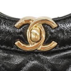 Chanel Shoulder Bag Matelasse 31 Chain Calfskin Black Women's