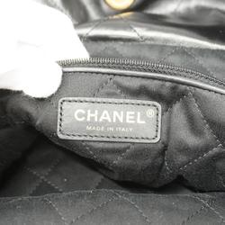 Chanel Shoulder Bag Matelasse 22 Calfskin Black Women's