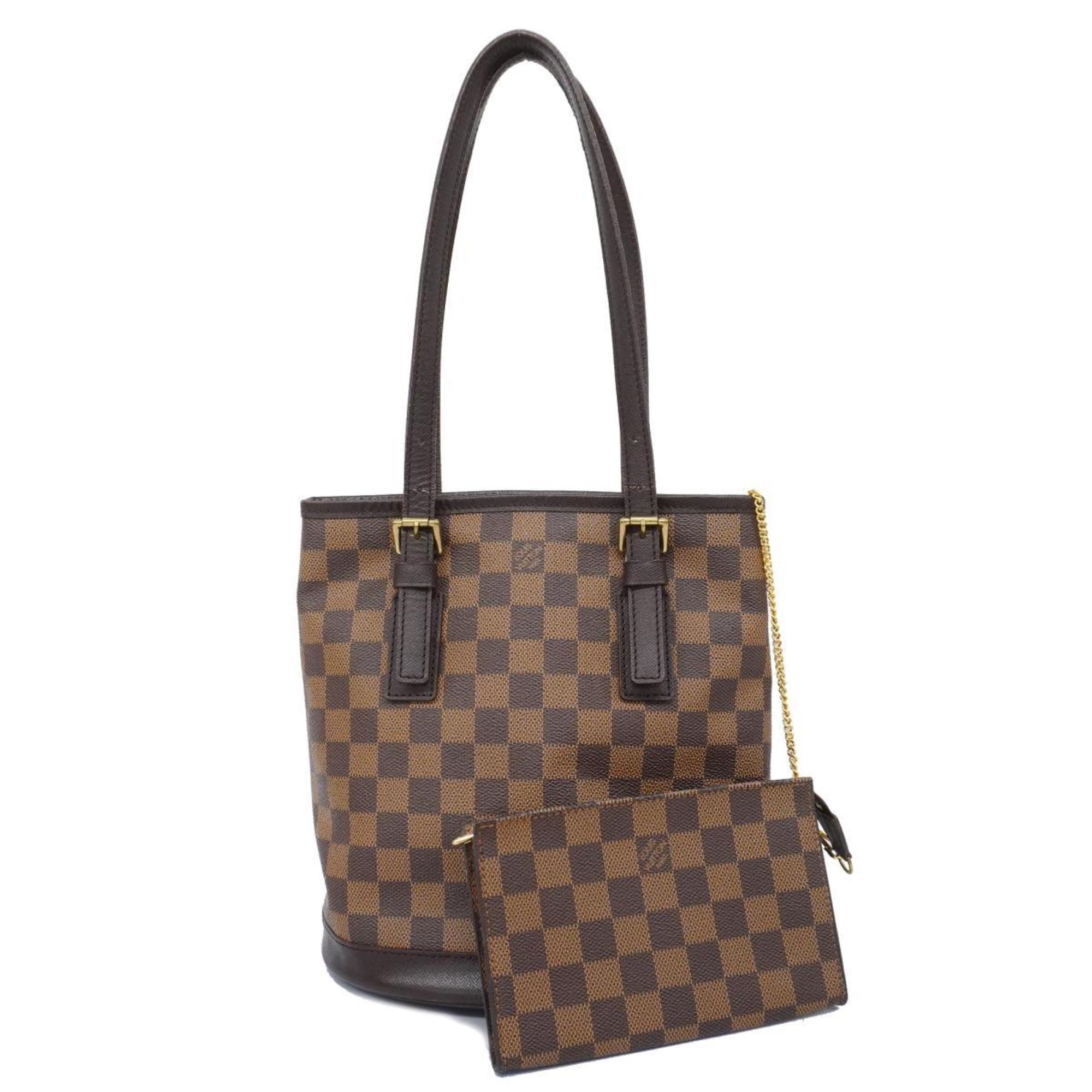 Louis Vuitton Tote Bag Damier Marais N42240 Ebene Ladies