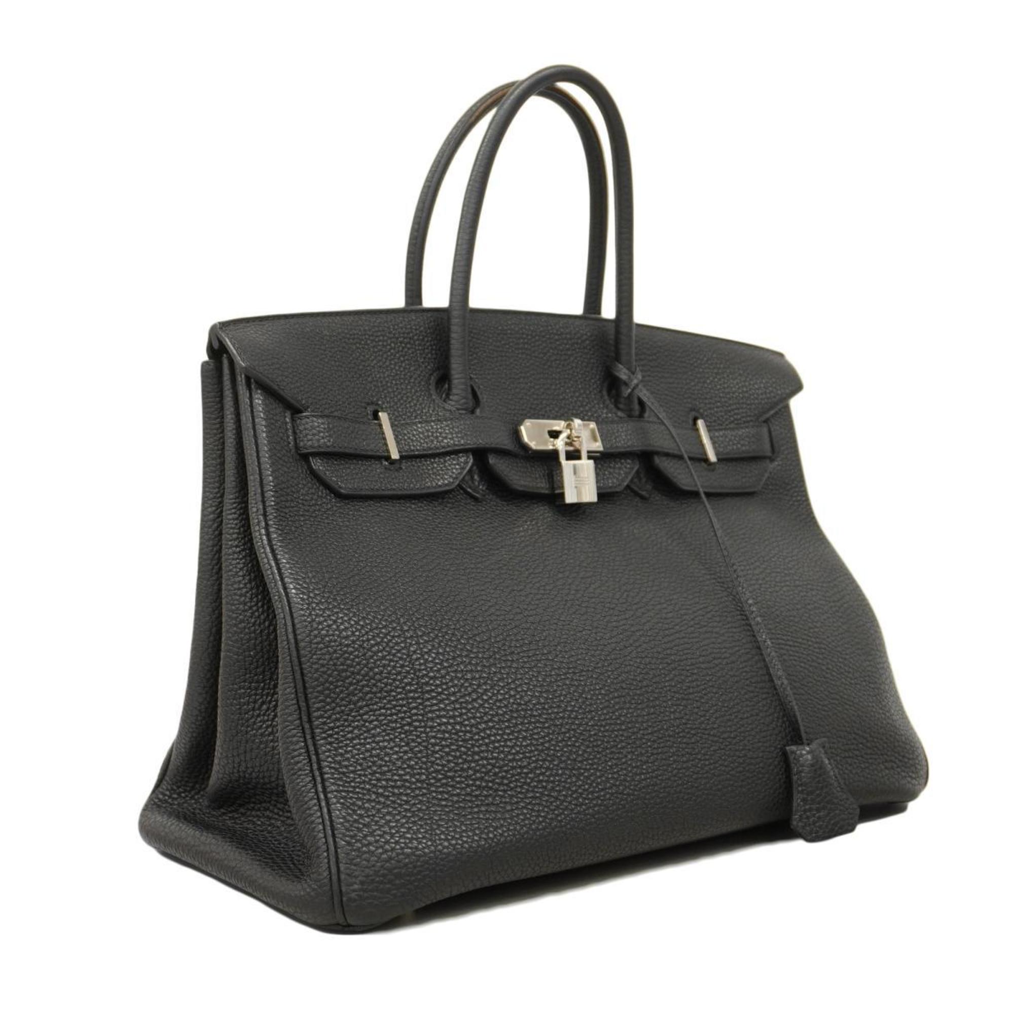 Hermes handbag Birkin 35 □K stamp Togo black ladies