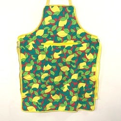 HERMES Food Uniform Apron & Mat Set Kitchen Accessories Cotton Women's Green