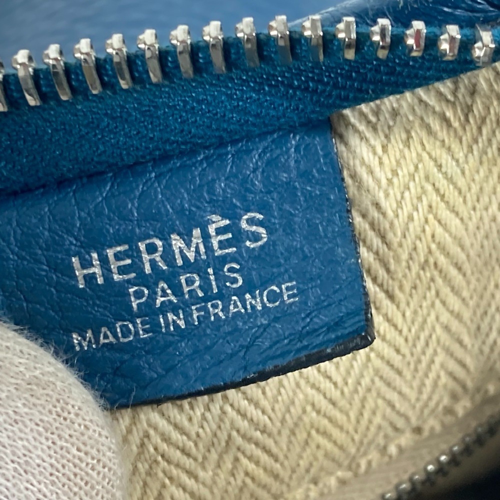 HERMES Hermes Gao Shoulder Bag Taurillon Clemence Women's Blue Jean