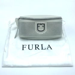 FURLA Studded Isola Chain Waist Bag Body Leather Women's White x