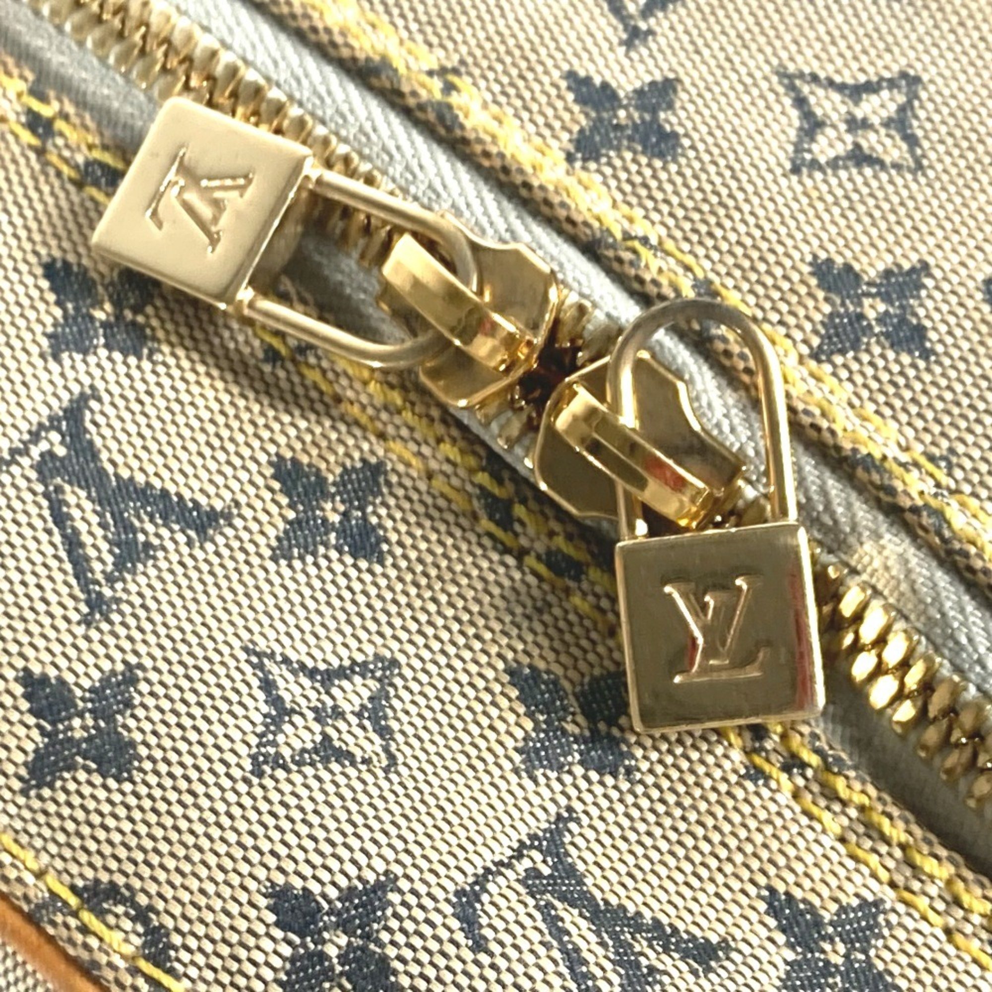 LOUIS VUITTON M92003 Monogram Marie Shoulder Bag Boston Canvas Women's Blue