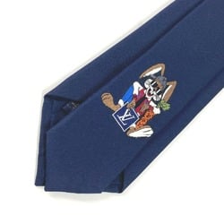 LOUIS VUITTON M78032 Rabbit Animal Cravat LV Necktie Silk Men's Navy