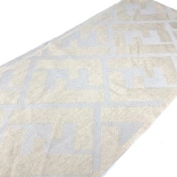 FENDI Bicolor Wool Scarf for Women, Beige