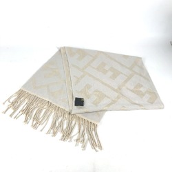 FENDI Bicolor Wool Scarf for Women, Beige