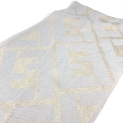 FENDI Bicolor Wool Scarf for Women, Beige