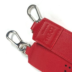 LOEWE Perforated Shoulder Strap Leather Women's Red