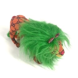 GUCCI 670235 GG Decorative Lion Doll Stuffed Animal Canvas Women's Green