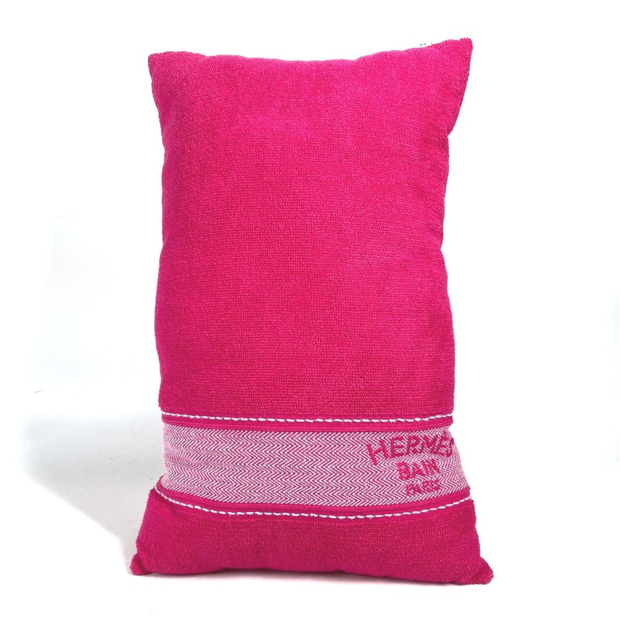 HERMES Hermes Pillow Yachting Beach Cushion Cotton Women's Hibiscus Pink