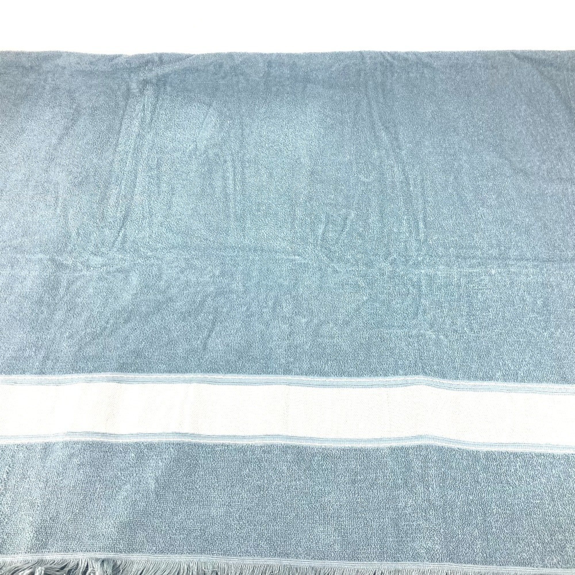 HERMES Hermes Bath Towel, Knee Blanket, Yachting Beach Large Cotton, Women's, Blue