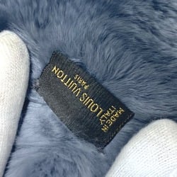 LOUIS VUITTON MP0035 Fur Echarpe Rex Tippet Scarf Rabbit Women's Grey